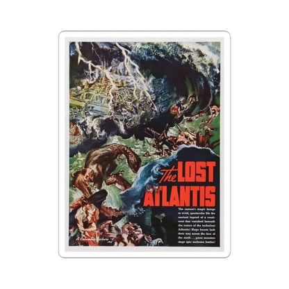 THE LOST ATLANTIS (UNPRODUCED) Movie Poster - STICKER Vinyl Kiss-Cut Decal 3 Inch White - The Sticker Space