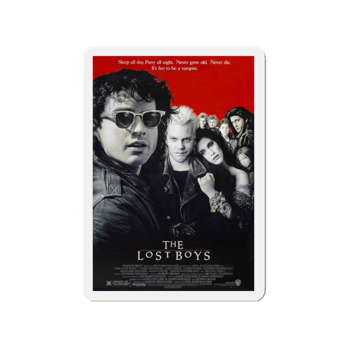 THE LOST BOYS 1987 Movie Poster - Refrigerator Magnet-2" x 2"-The Sticker Space