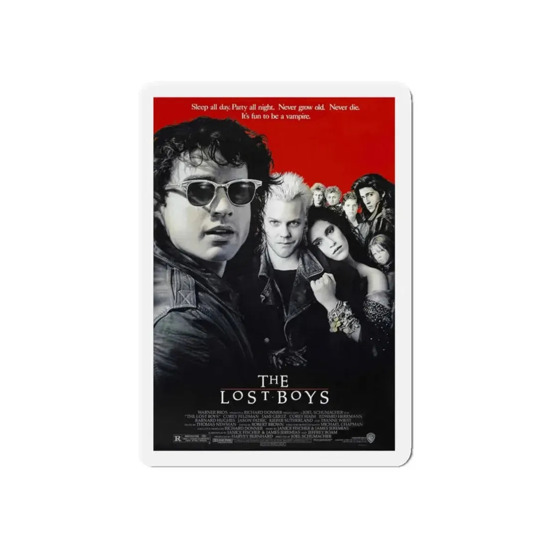 THE LOST BOYS 1987 Movie Poster - Refrigerator Magnet 3 Inch Die-Cut - The Sticker Space