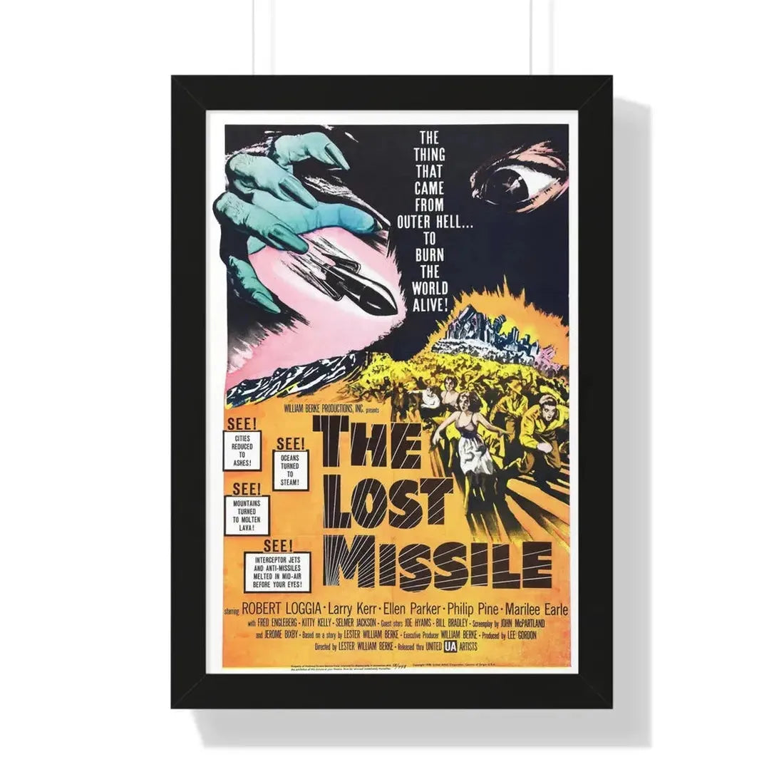 THE LOST MISSILE 1958 - Framed Movie Poster 16″ x 24″ Black - The Sticker Space