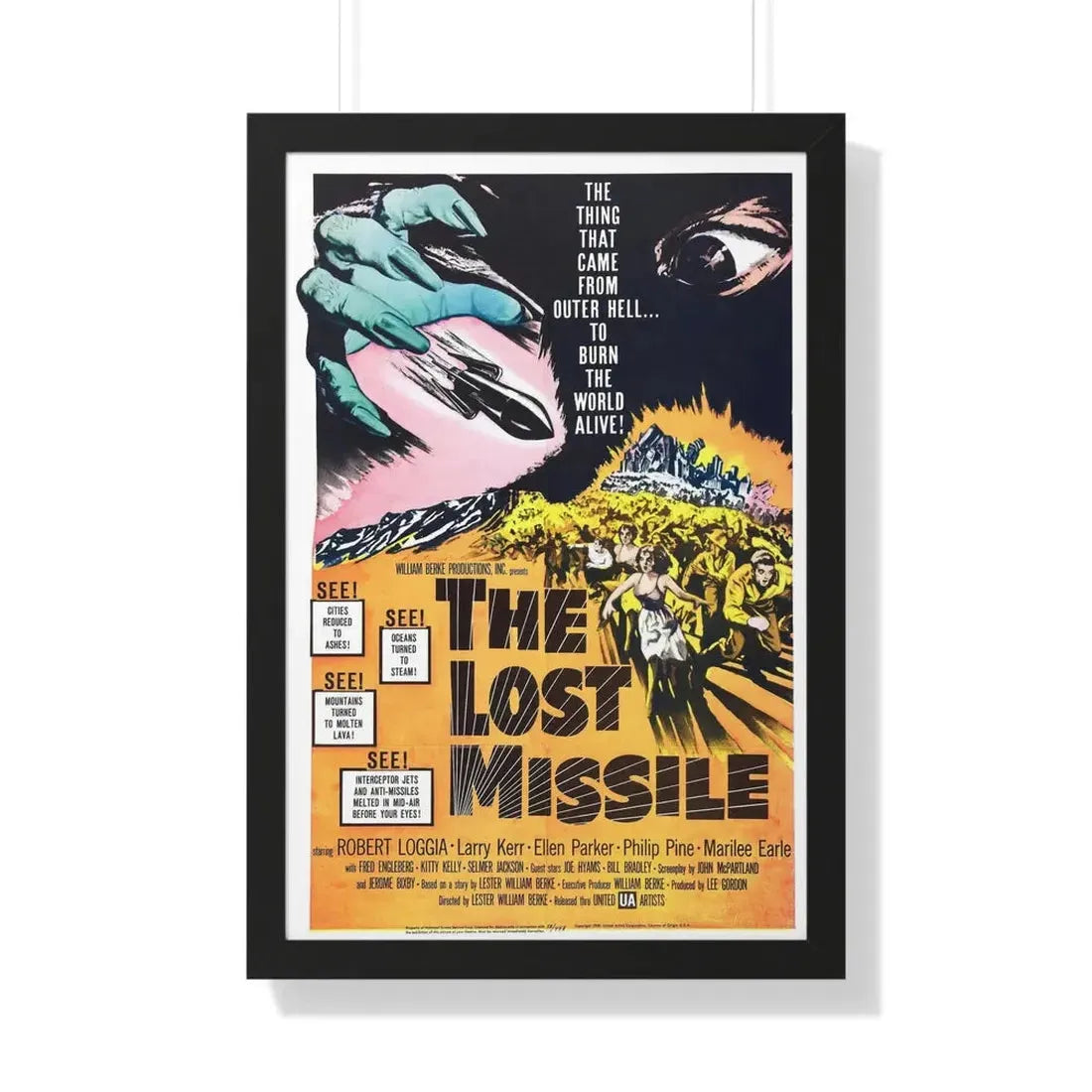 THE LOST MISSILE 1958 - Framed Movie Poster 20" x 30" Black - The Sticker Space