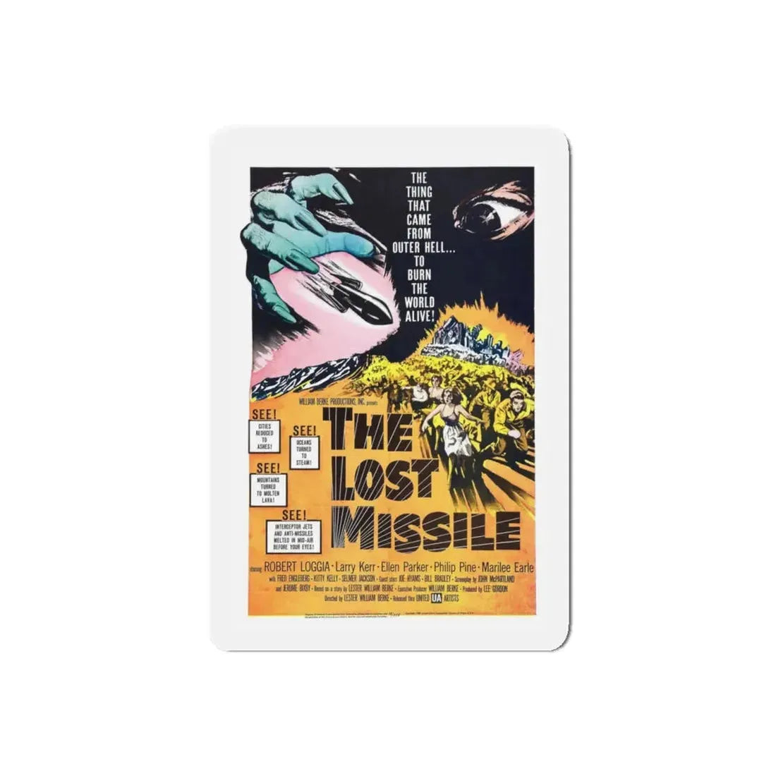 THE LOST MISSILE 1958 Movie Poster - Refrigerator Magnet 5 Inch Die-Cut - The Sticker Space