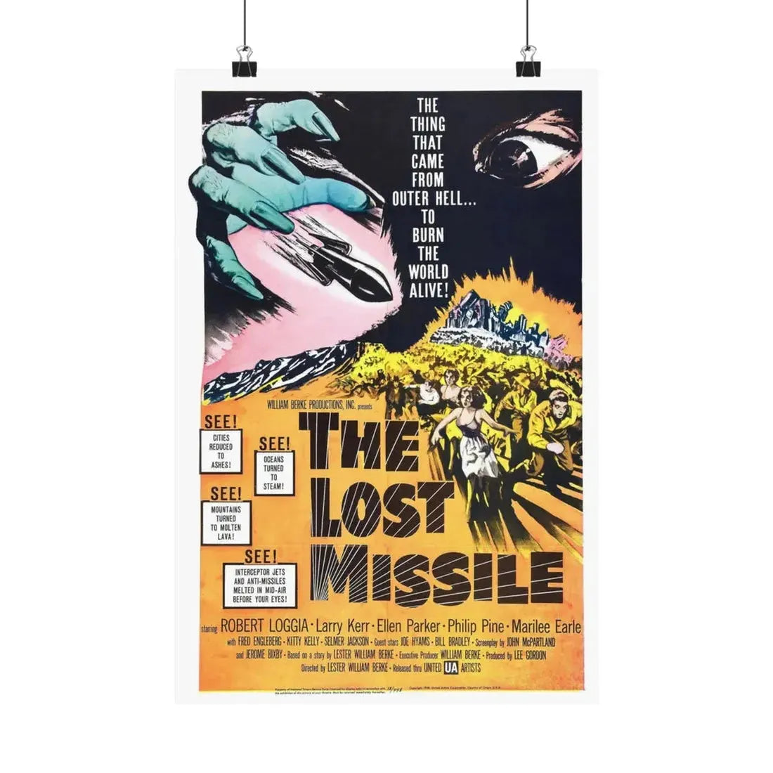 THE LOST MISSILE 1958 - Paper Movie Poster 12″ x 18″ Matte - The Sticker Space