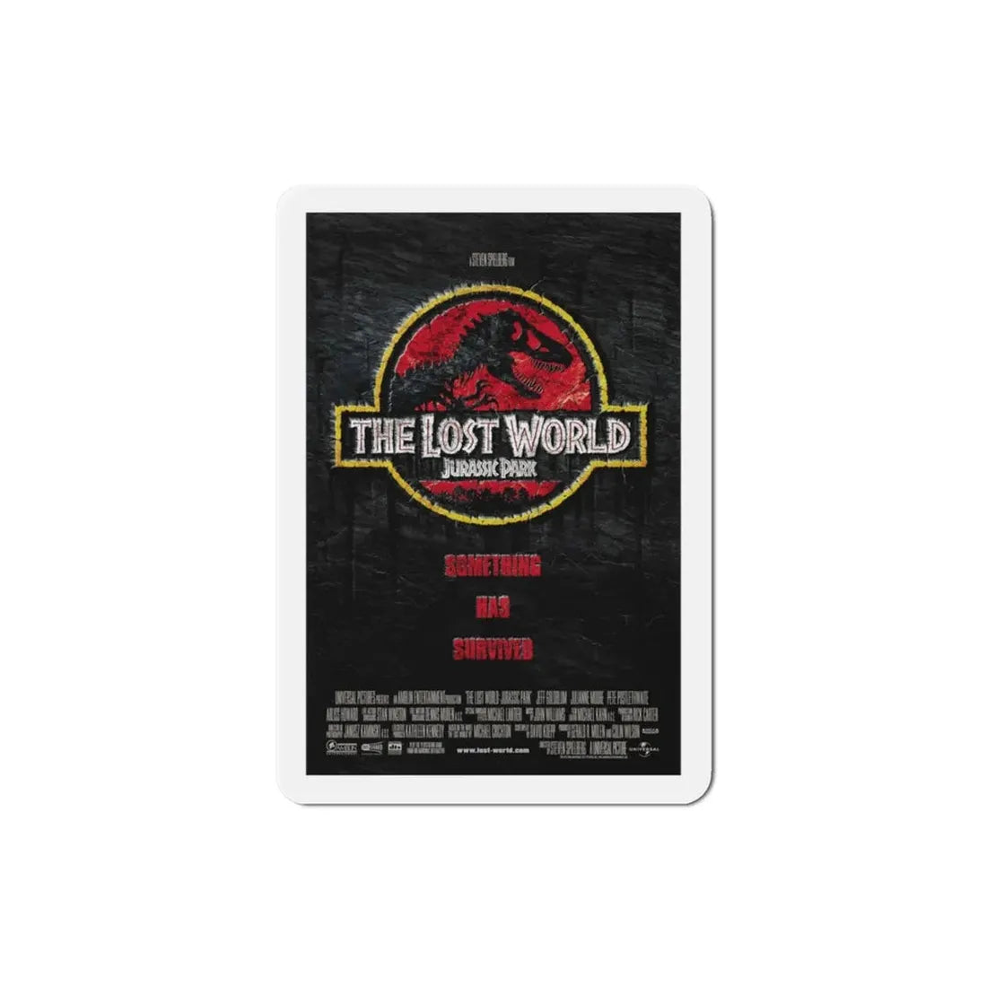 The Lost World Jurassic Park 1997 2 Movie Poster Refrigerator Magnet 3 Inch - The Sticker Space