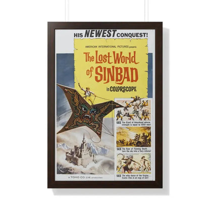 THE LOST WORLD OF SINBAD 1963 - Framed Movie Poster 20" x 30" Walnut - The Sticker Space