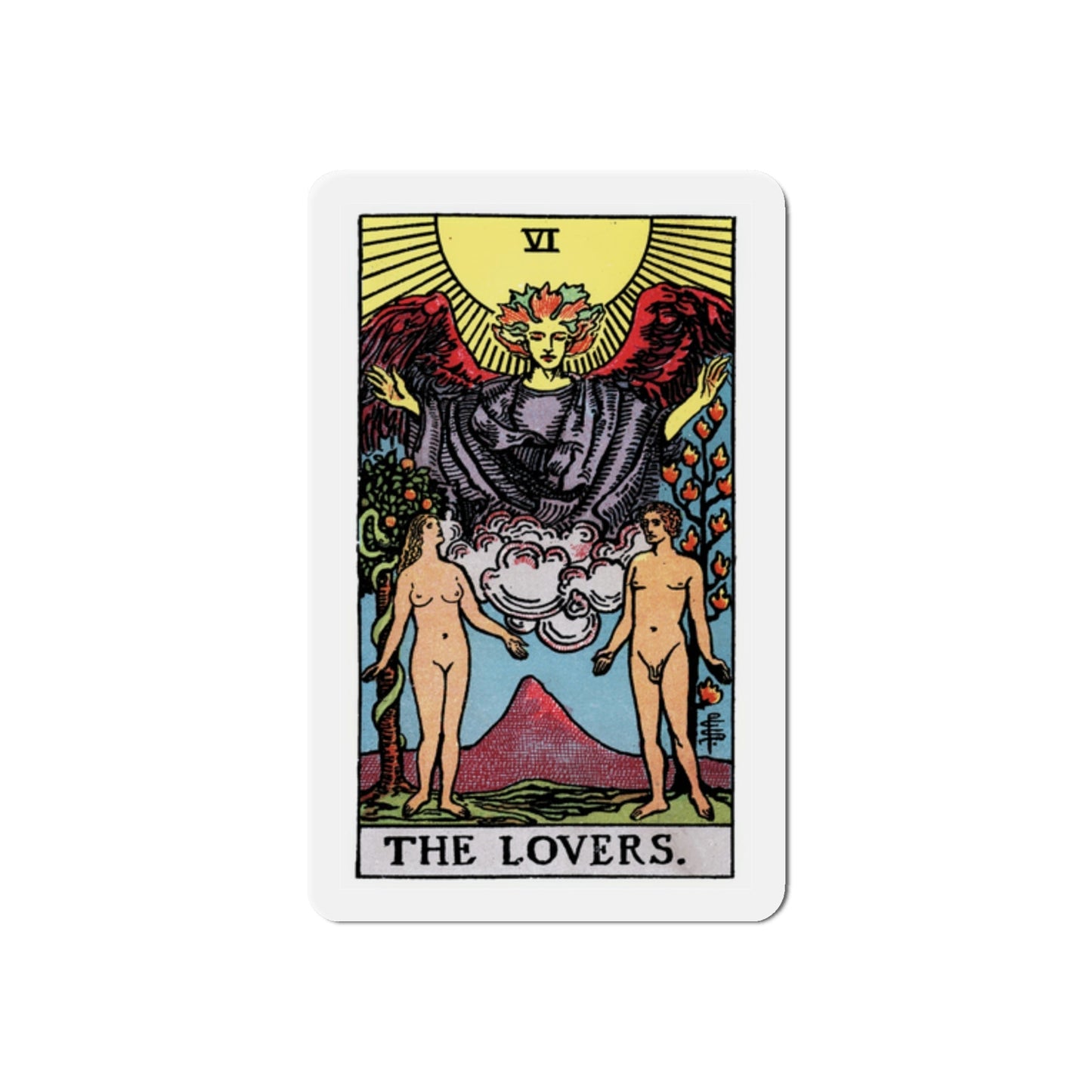 The Lovers (Tarot Card) Die-Cut Magnet-2 Inch-The Sticker Space