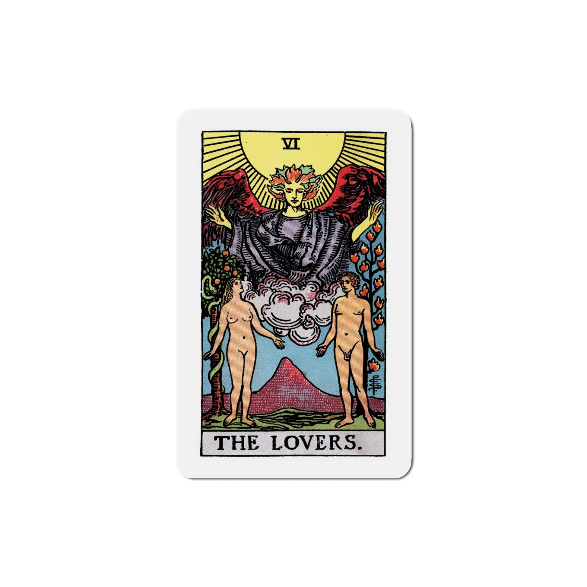 The Lovers (Tarot Card) Die-Cut Magnet-5 Inch-The Sticker Space