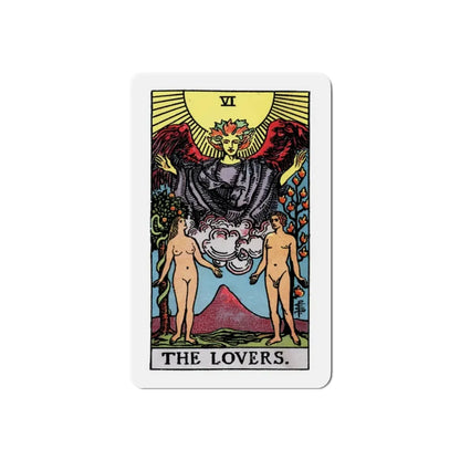 The Lovers (Tarot Card) Refrigerator Magnet 2 Inch - The Sticker Space