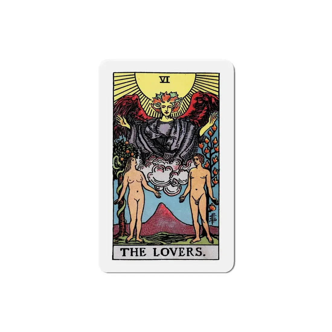The Lovers (Tarot Card) Refrigerator Magnet 4 Inch - The Sticker Space