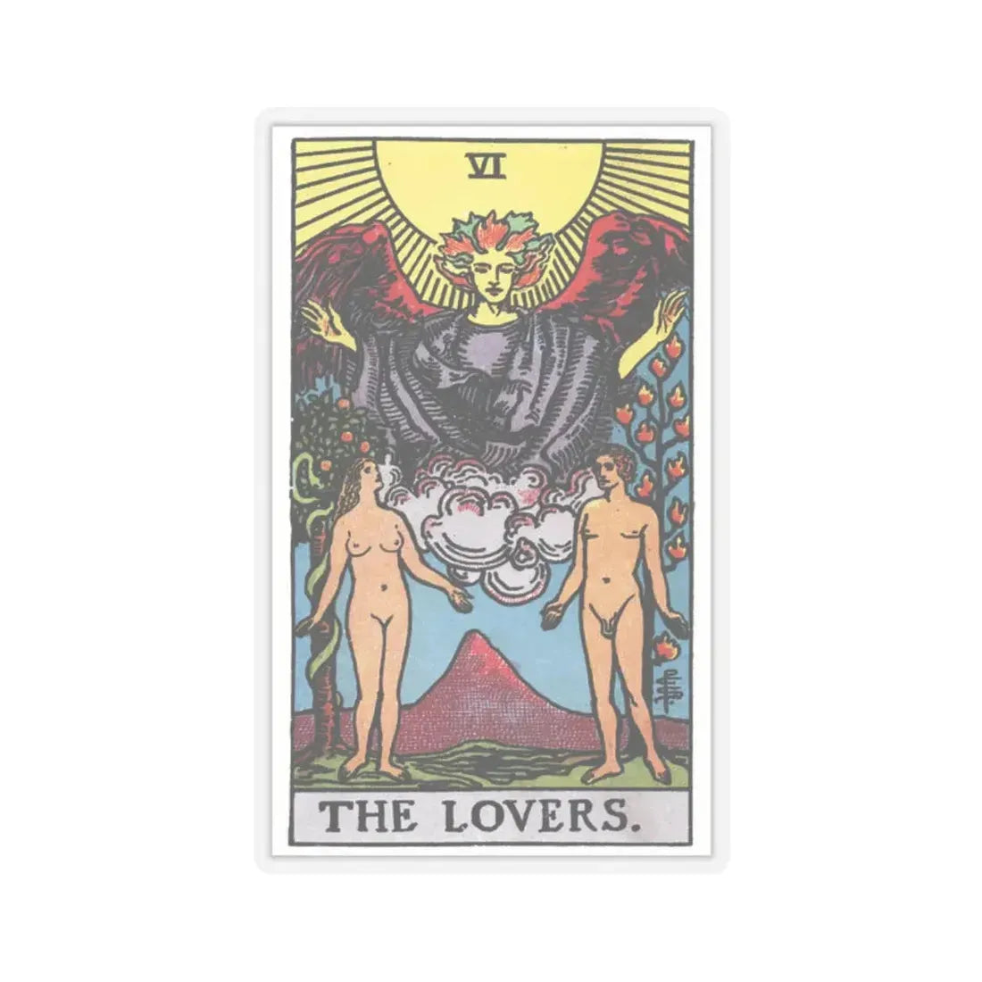 The Lovers (Tarot Card) STICKER Vinyl Kiss-Cut Decal 2 Inch Transparent - The Sticker Space