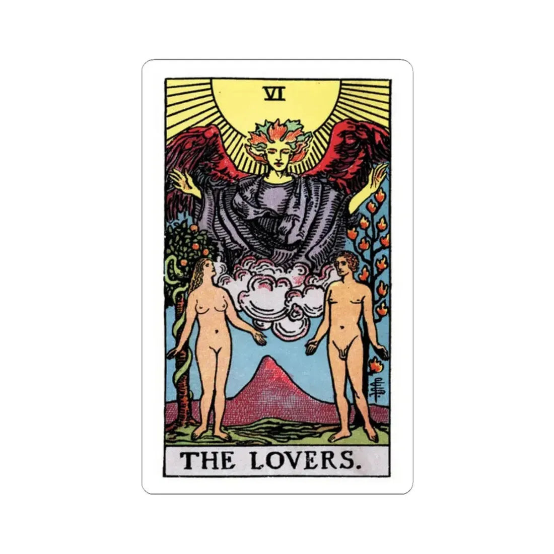 The Lovers (Tarot Card) STICKER Vinyl Kiss-Cut Decal 2 Inch White - The Sticker Space