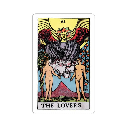 The Lovers (Tarot Card) STICKER Vinyl Kiss-Cut Decal 2 Inch White - The Sticker Space