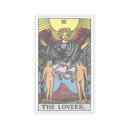 The Lovers (Tarot Card) STICKER Vinyl Kiss-Cut Decal 3 Inch Transparent - The Sticker Space