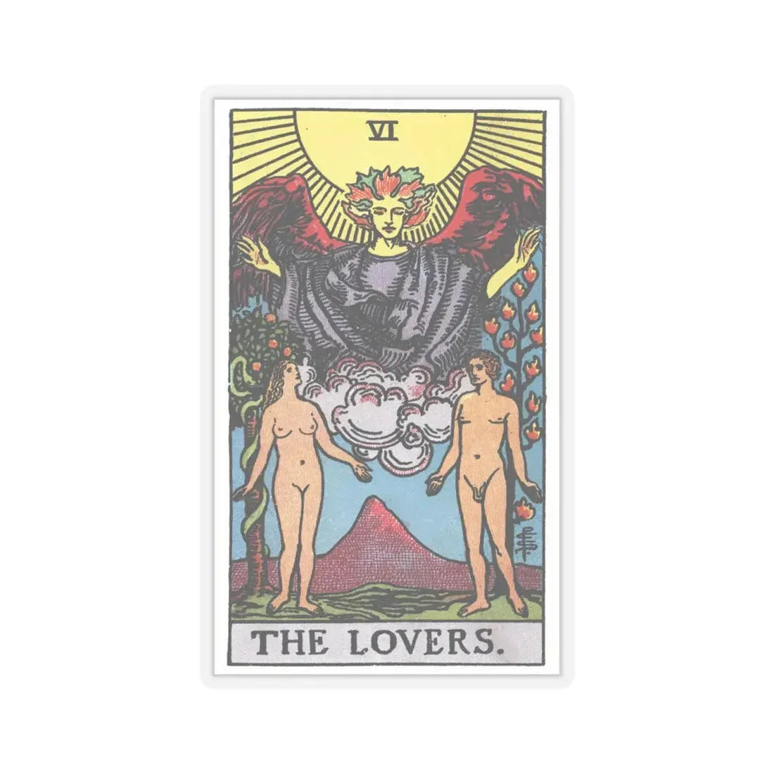 The Lovers (Tarot Card) STICKER Vinyl Kiss-Cut Decal 6 Inch Transparent - The Sticker Space