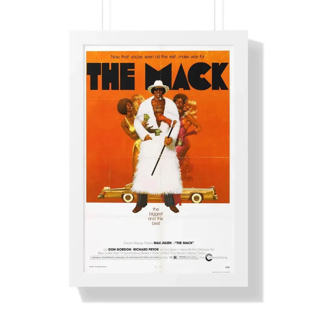 THE MACK 1973 - Framed Movie Poster 16″ x 24″ White - The Sticker Space