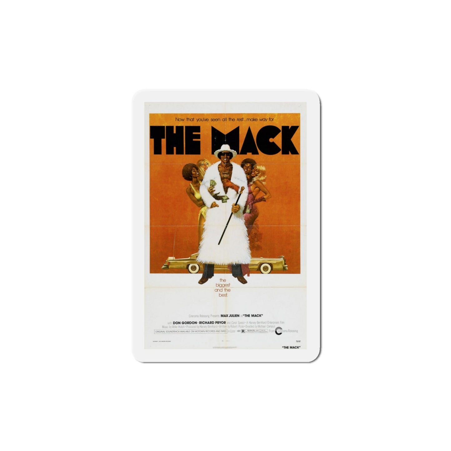 The Mack 1973 Movie Poster Die-Cut Magnet-4" x 4"-The Sticker Space