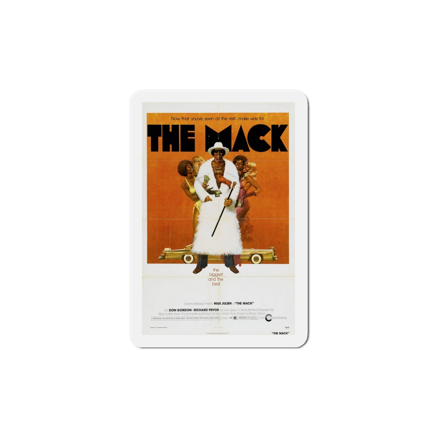 The Mack 1973 Movie Poster Die-Cut Magnet-6 × 6"-The Sticker Space