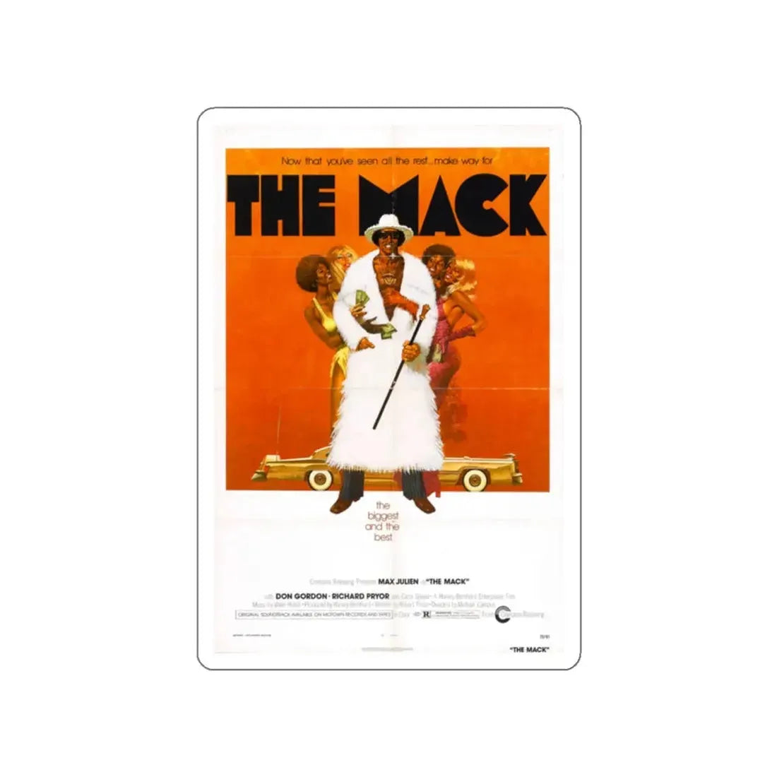 THE MACK 1973 Movie Poster STICKER Vinyl Die-Cut Decal 2 Inch - The Sticker Space