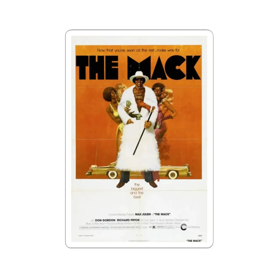 The Mack 1973 Movie Poster - STICKER Vinyl Kiss-Cut Decal 2 Inch White - The Sticker Space