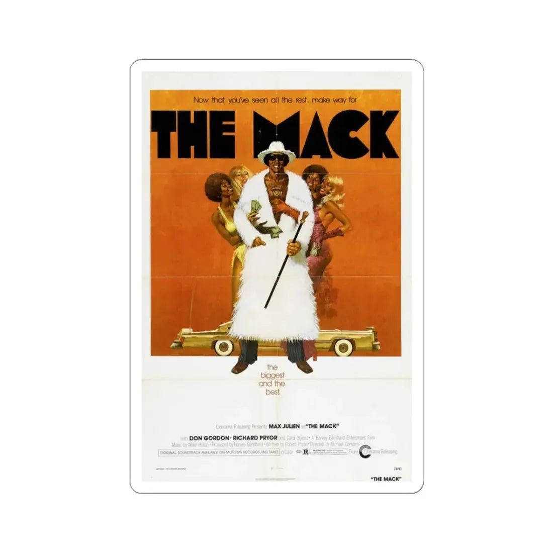 The Mack 1973 Movie Poster - STICKER Vinyl Kiss-Cut Decal 3 Inch White - The Sticker Space