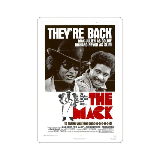 THE MACK (2) 1973 Movie Poster - STICKER Vinyl Kiss-Cut Decal 2 Inch White - The Sticker Space