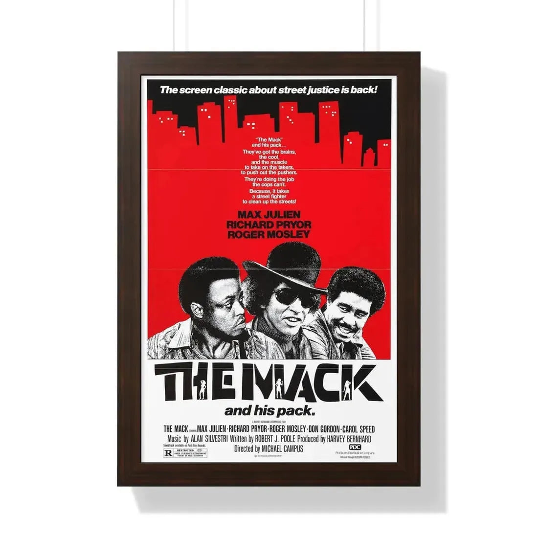 THE MACK (3) 1973 - Framed Movie Poster 16″ x 24″ Walnut - The Sticker Space