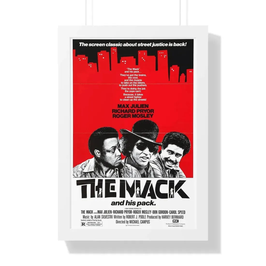 THE MACK (3) 1973 - Framed Movie Poster 16″ x 24″ White - The Sticker Space