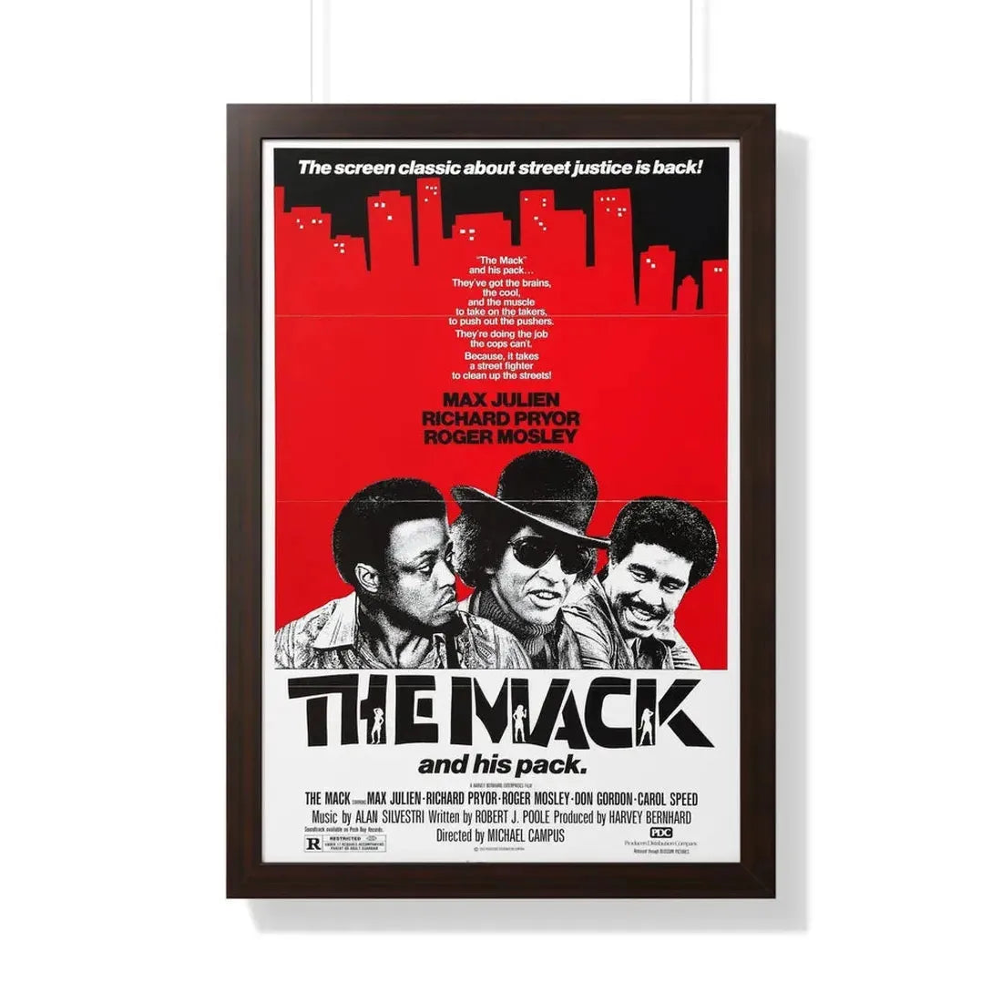 THE MACK (3) 1973 - Framed Movie Poster 20" x 30" Walnut - The Sticker Space