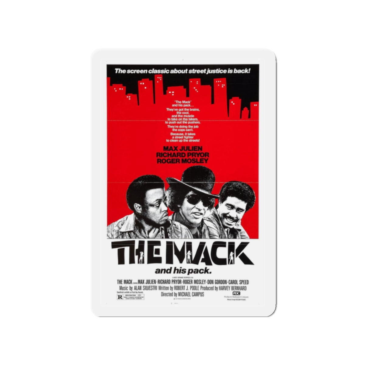 THE MACK (3) 1973 Movie Poster - Refrigerator Magnet-2" x 2"-The Sticker Space