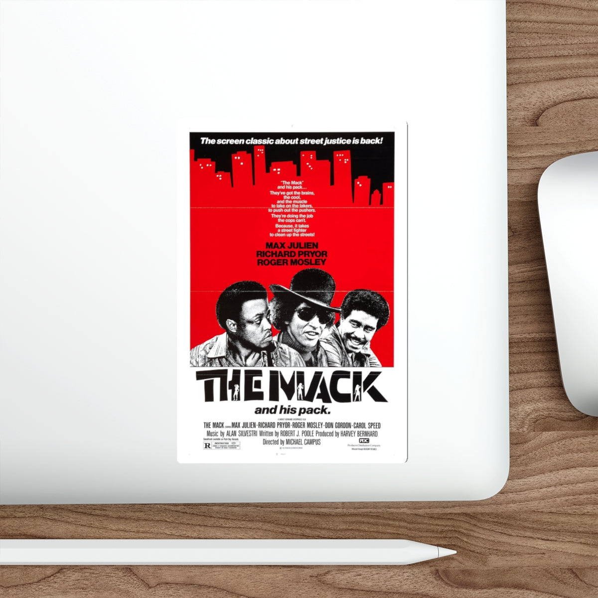 THE MACK (3) 1973 Movie Poster STICKER Vinyl Die-Cut Decal-The Sticker Space