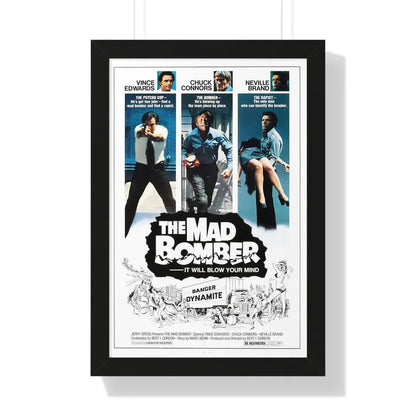THE MAD BOMBER 1973 - Framed Movie Poster 16″ x 24″ Black - The Sticker Space