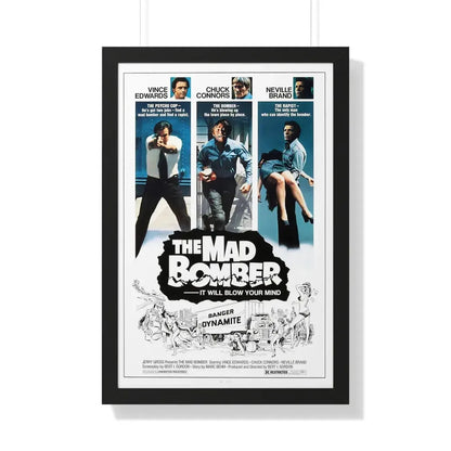 THE MAD BOMBER 1973 - Framed Movie Poster 20" x 30" Black - The Sticker Space