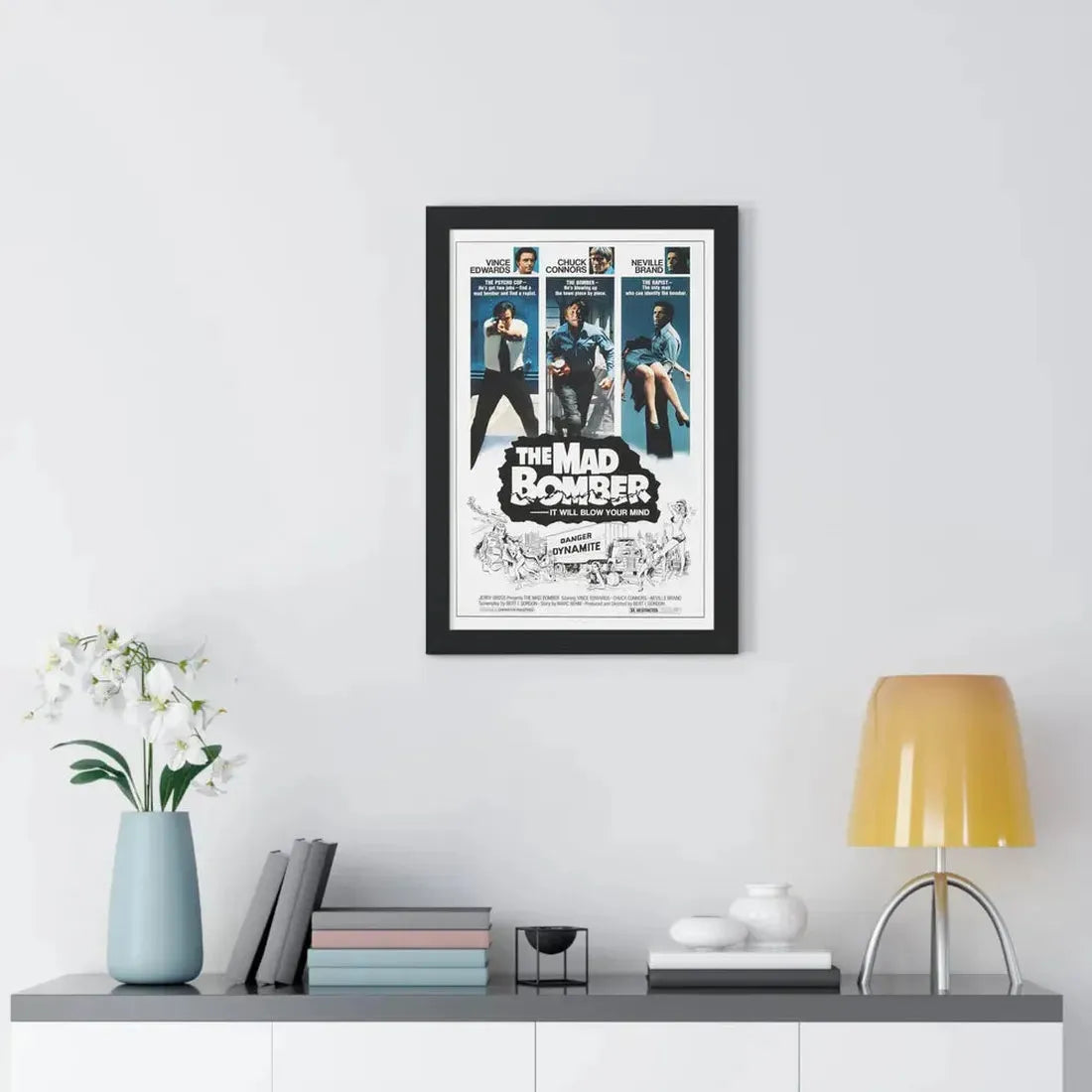 THE MAD BOMBER 1973 - Framed Movie Poster - The Sticker Space