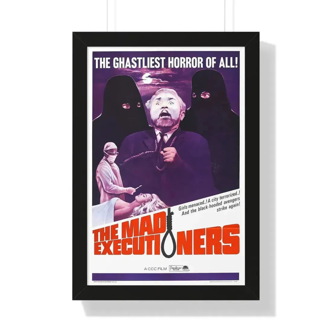 THE MAD EXECUTIONERS 1963 - Framed Movie Poster 16″ x 24″ Black - The Sticker Space