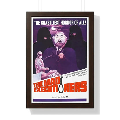 THE MAD EXECUTIONERS 1963 - Framed Movie Poster 16″ x 24″ Walnut - The Sticker Space