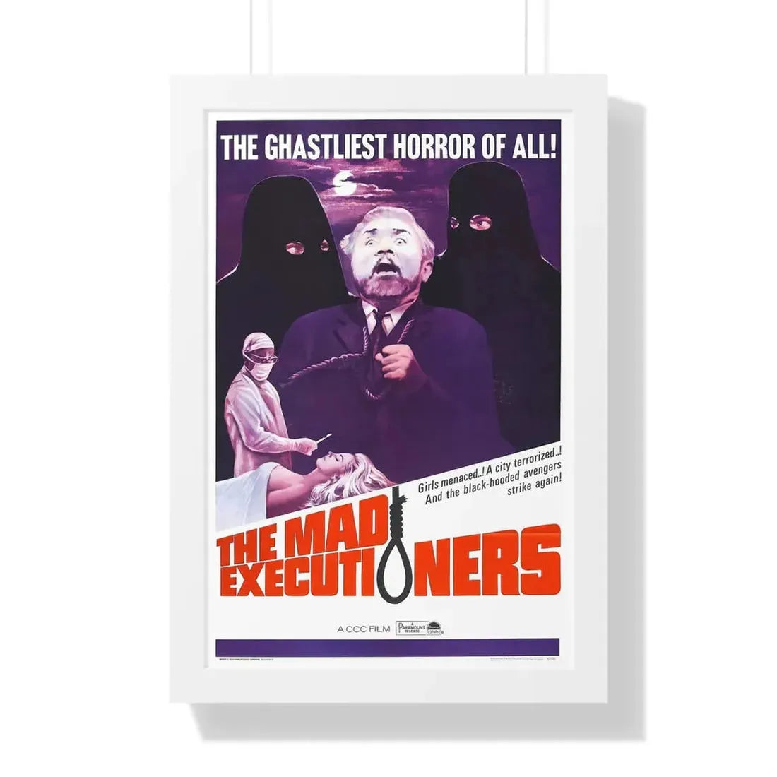 THE MAD EXECUTIONERS 1963 - Framed Movie Poster 16″ x 24″ White - The Sticker Space