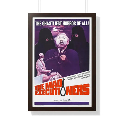 THE MAD EXECUTIONERS 1963 - Framed Movie Poster 20" x 30" Walnut - The Sticker Space