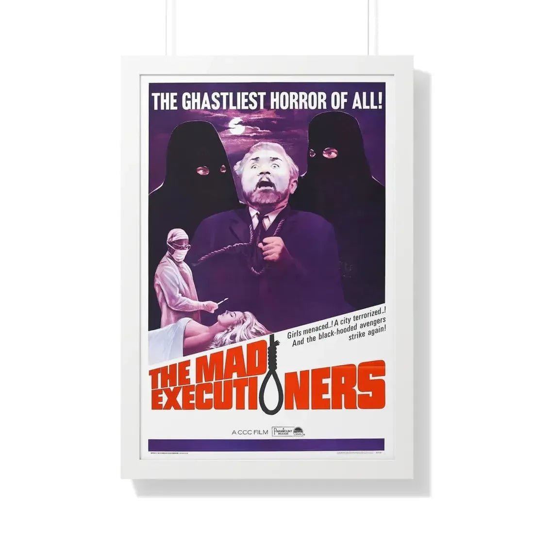 THE MAD EXECUTIONERS 1963 - Framed Movie Poster 20" x 30" White - The Sticker Space