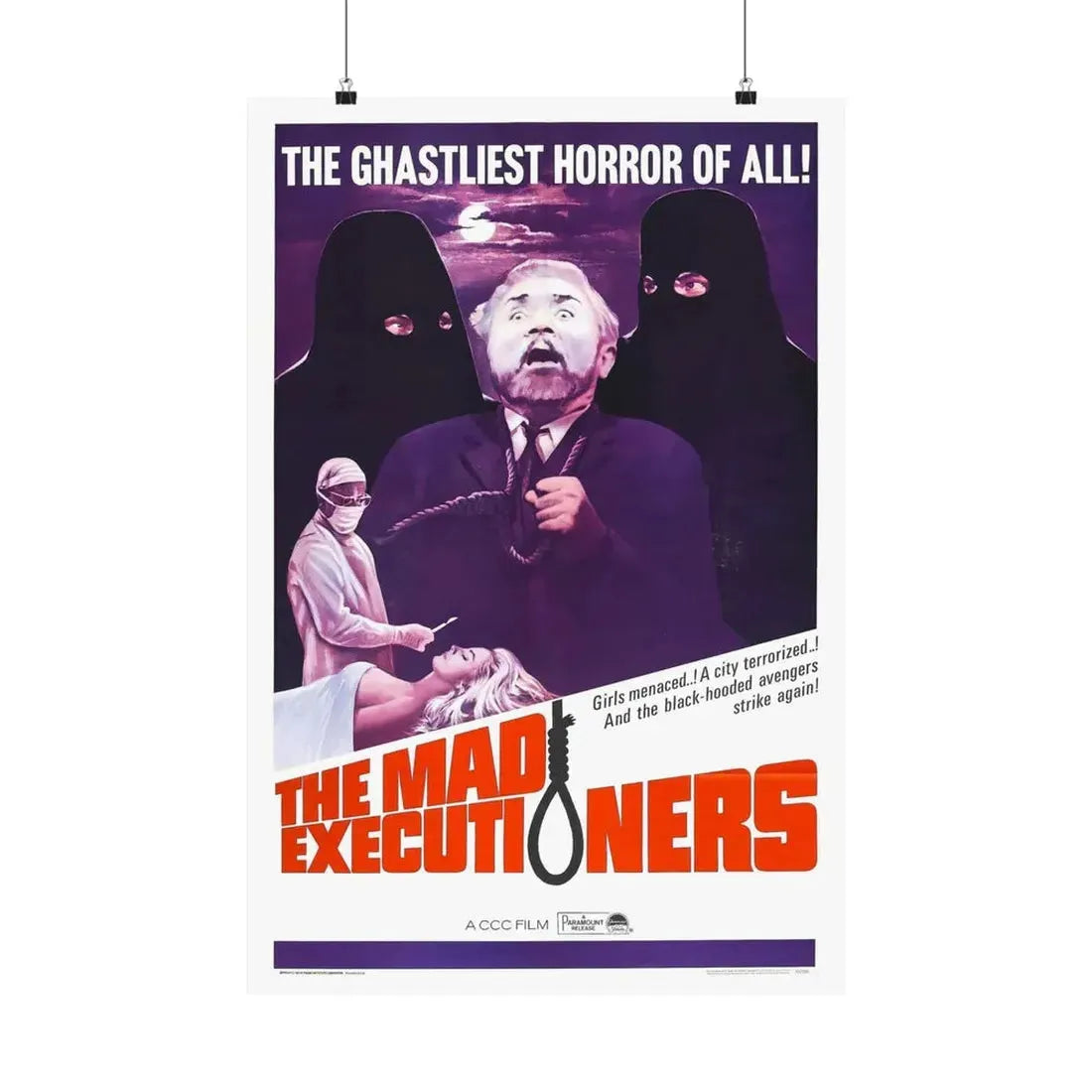THE MAD EXECUTIONERS 1963 - Paper Movie Poster 20″ x 30″ Matte - The Sticker Space