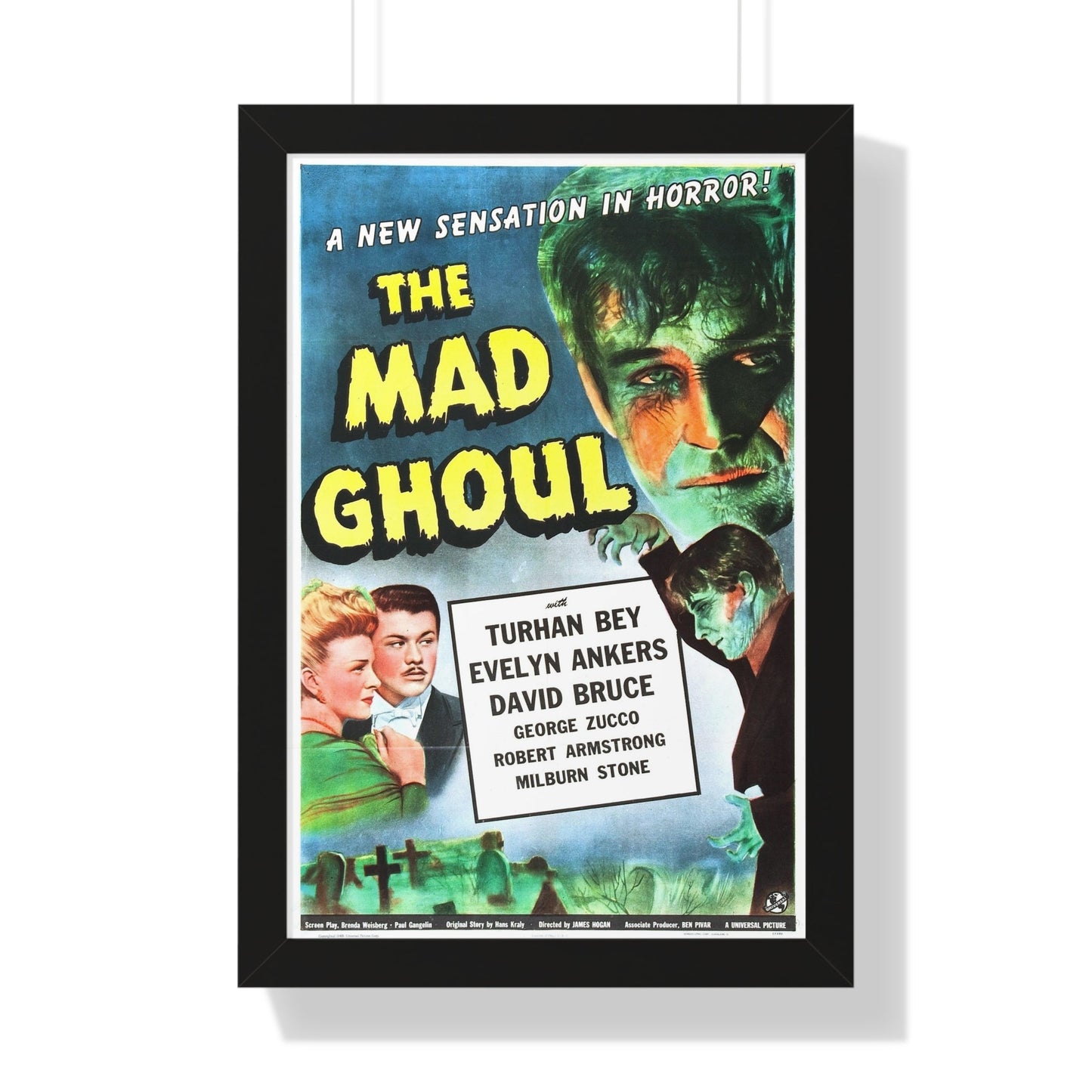 THE MAD GHOUL 1943 - Framed Movie Poster-16″ x 24″-The Sticker Space