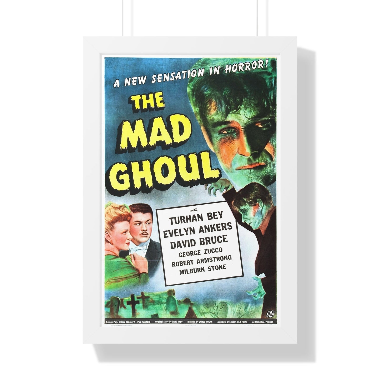 THE MAD GHOUL 1943 - Framed Movie Poster-16″ x 24″-The Sticker Space