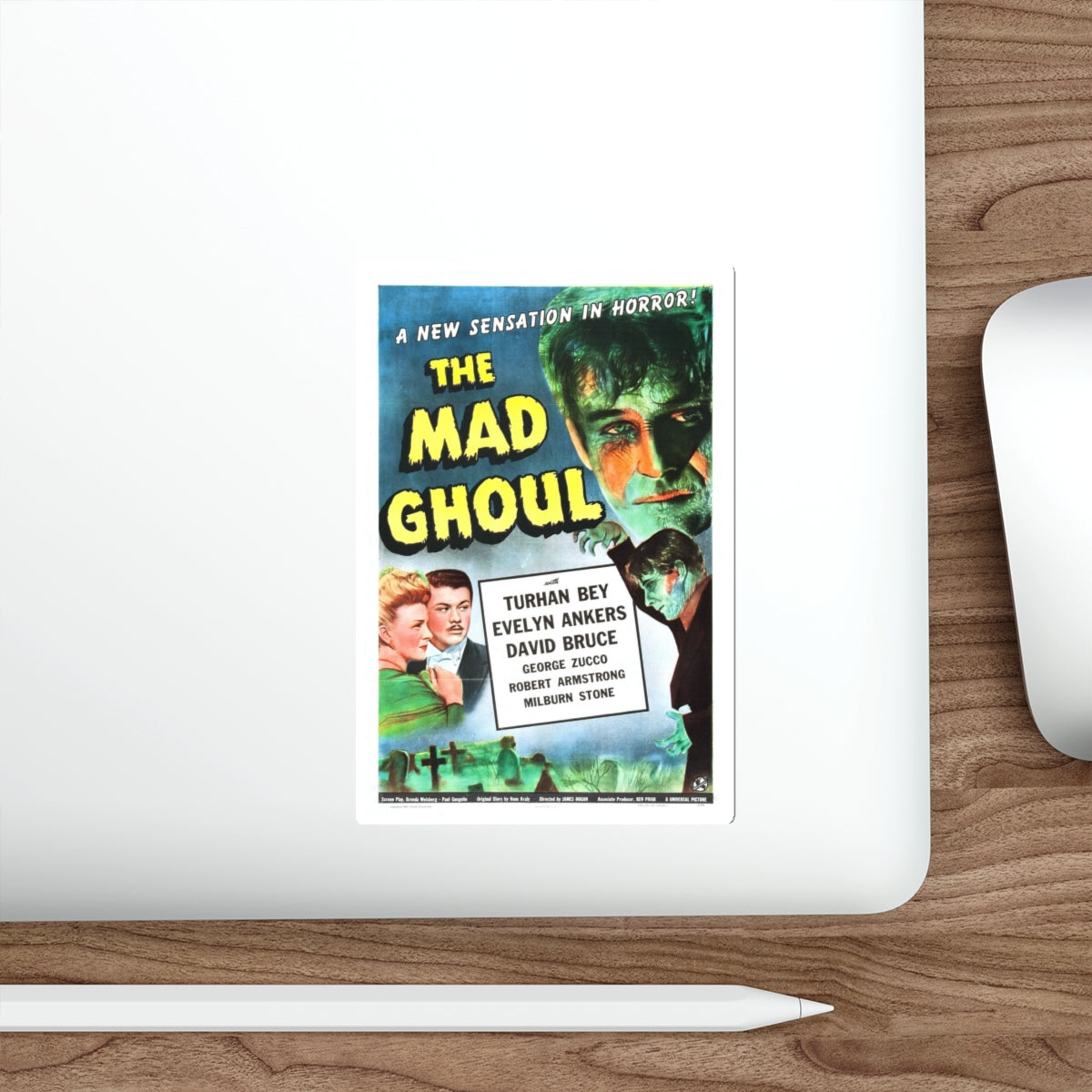 THE MAD GHOUL 1943 Movie Poster STICKER Vinyl Die-Cut Decal-The Sticker Space
