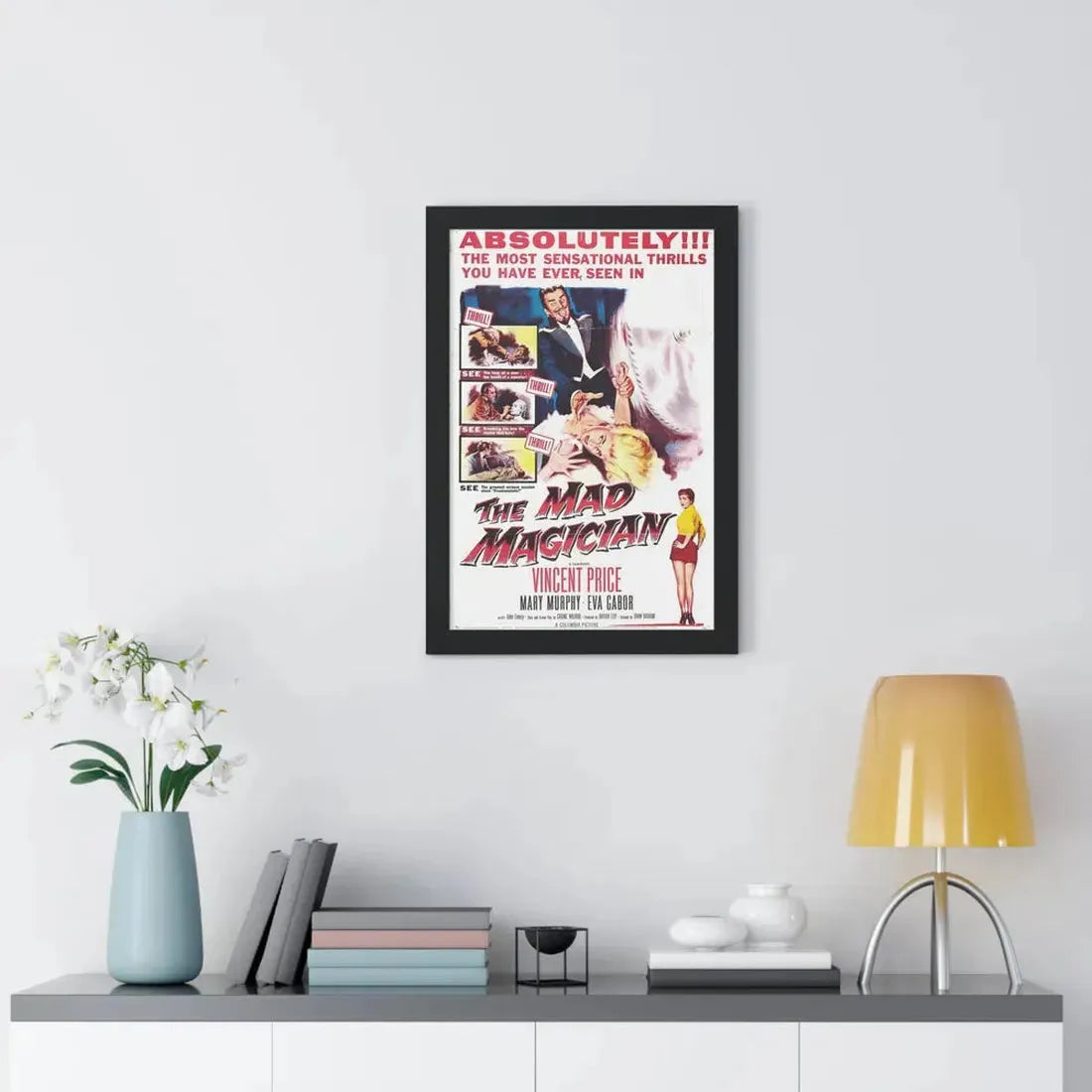 THE MAD MAGICIAN 1954 - Framed Movie Poster - The Sticker Space