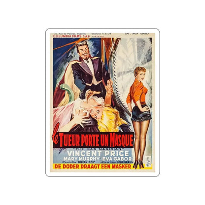 THE MAD MAGICIAN (BELGIAN) 1954 Movie Poster STICKER Vinyl Die-Cut Decal 5 Inch - The Sticker Space