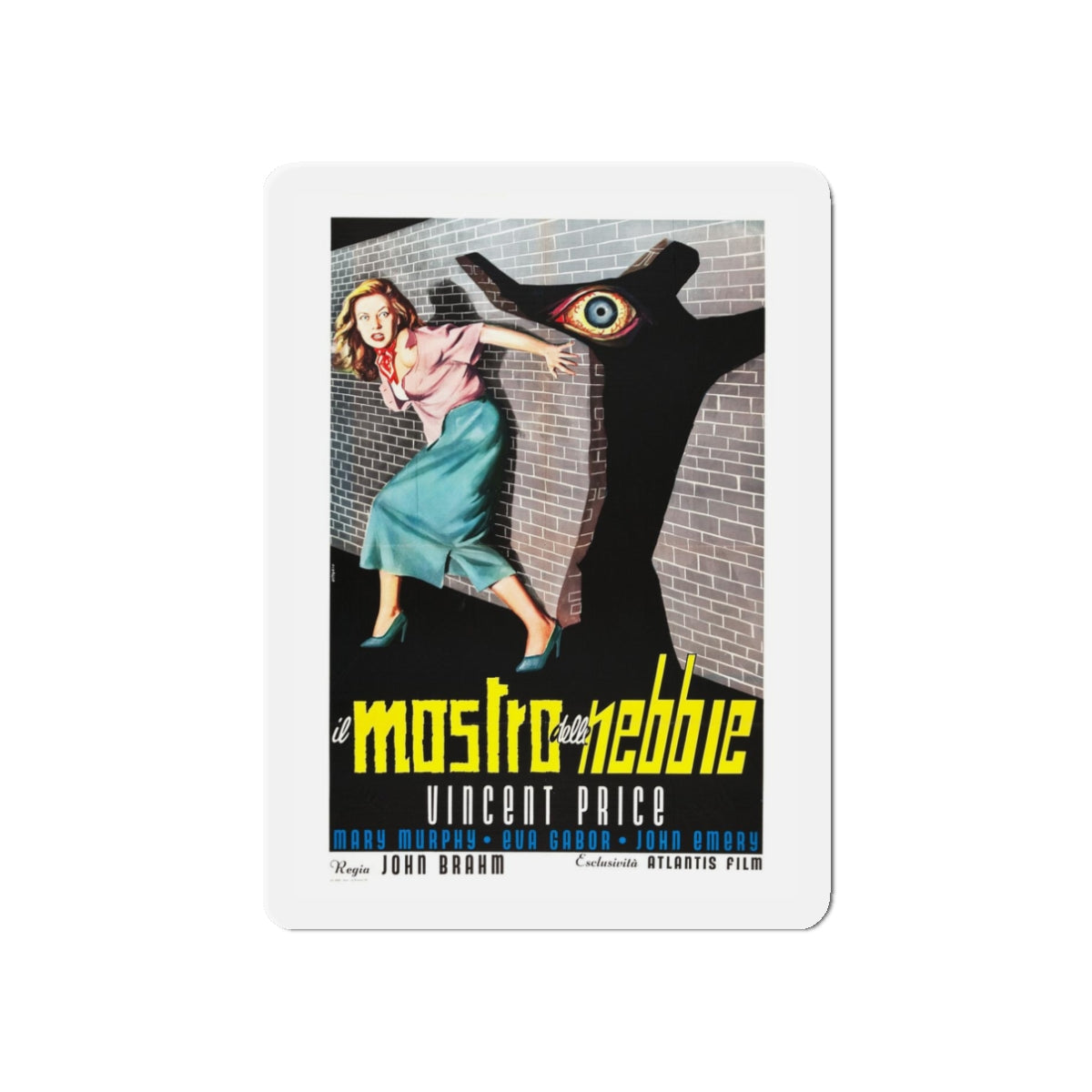 THE MAD MAGICIAN (ITALIAN) 1954 Movie Poster - Refrigerator Magnet-3" x 3"-The Sticker Space