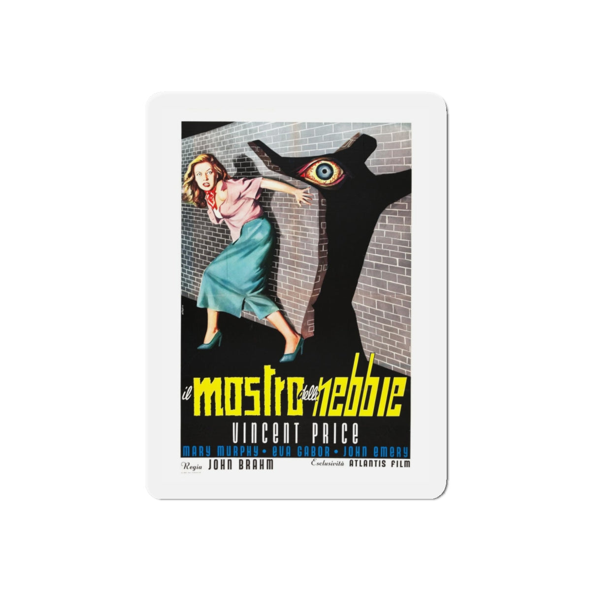 THE MAD MAGICIAN (ITALIAN) 1954 Movie Poster - Refrigerator Magnet-4" x 4"-The Sticker Space