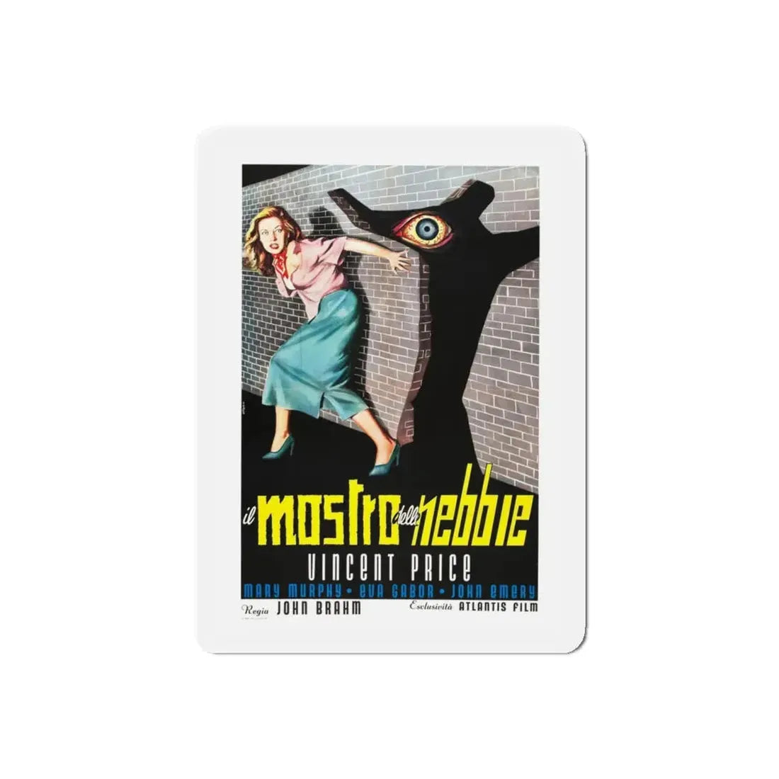THE MAD MAGICIAN (ITALIAN) 1954 Movie Poster - Refrigerator Magnet 5 Inch Die-Cut - The Sticker Space