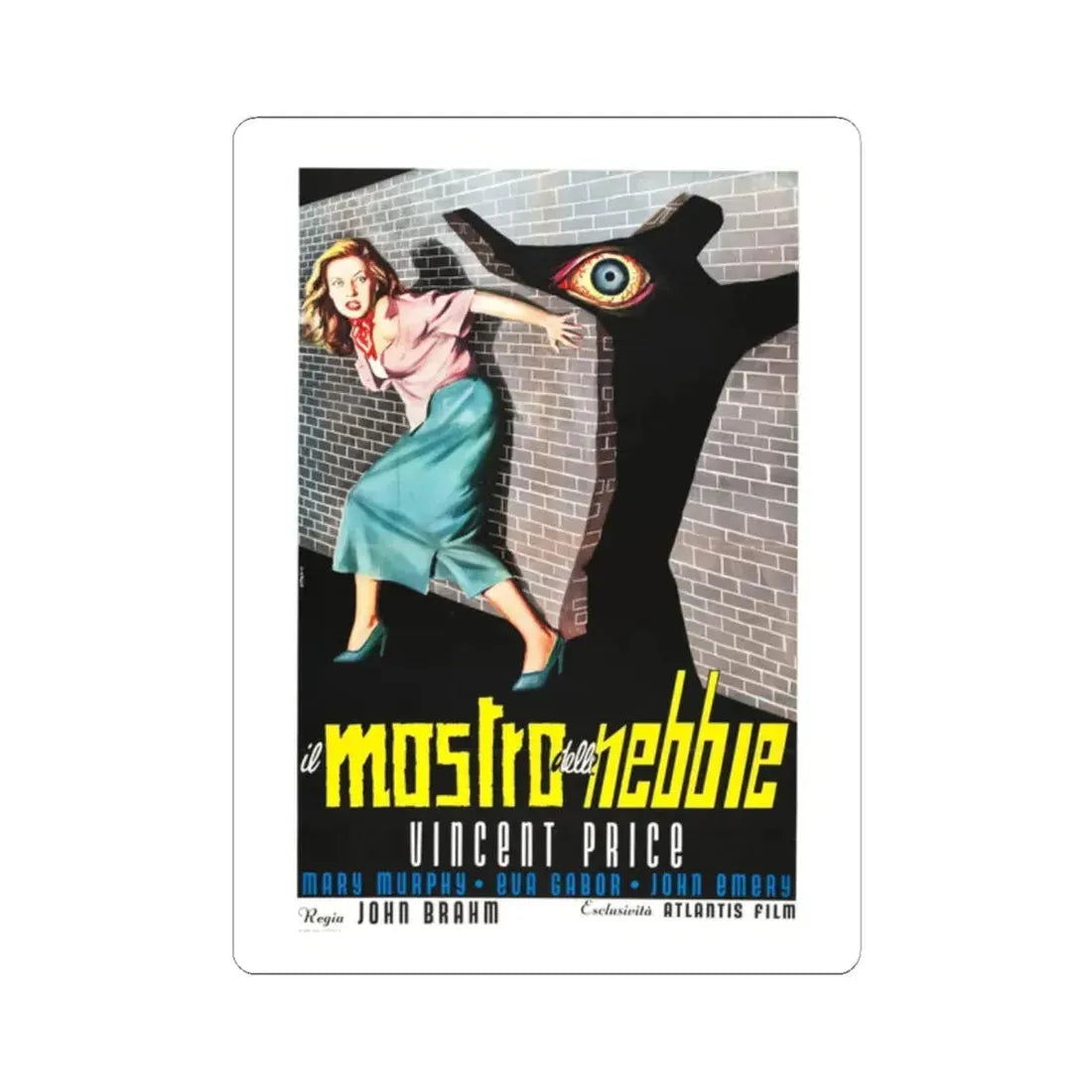 THE MAD MAGICIAN (ITALIAN) 1954 Movie Poster - STICKER Vinyl Kiss-Cut Decal 2 Inch White - The Sticker Space
