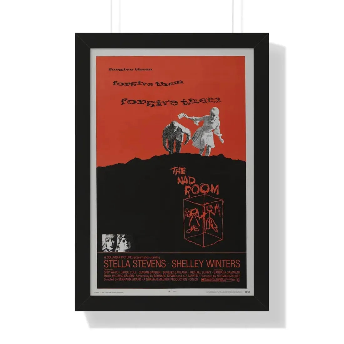 THE MAD ROOM 1969 - Framed Movie Poster 16″ x 24″ Black - The Sticker Space