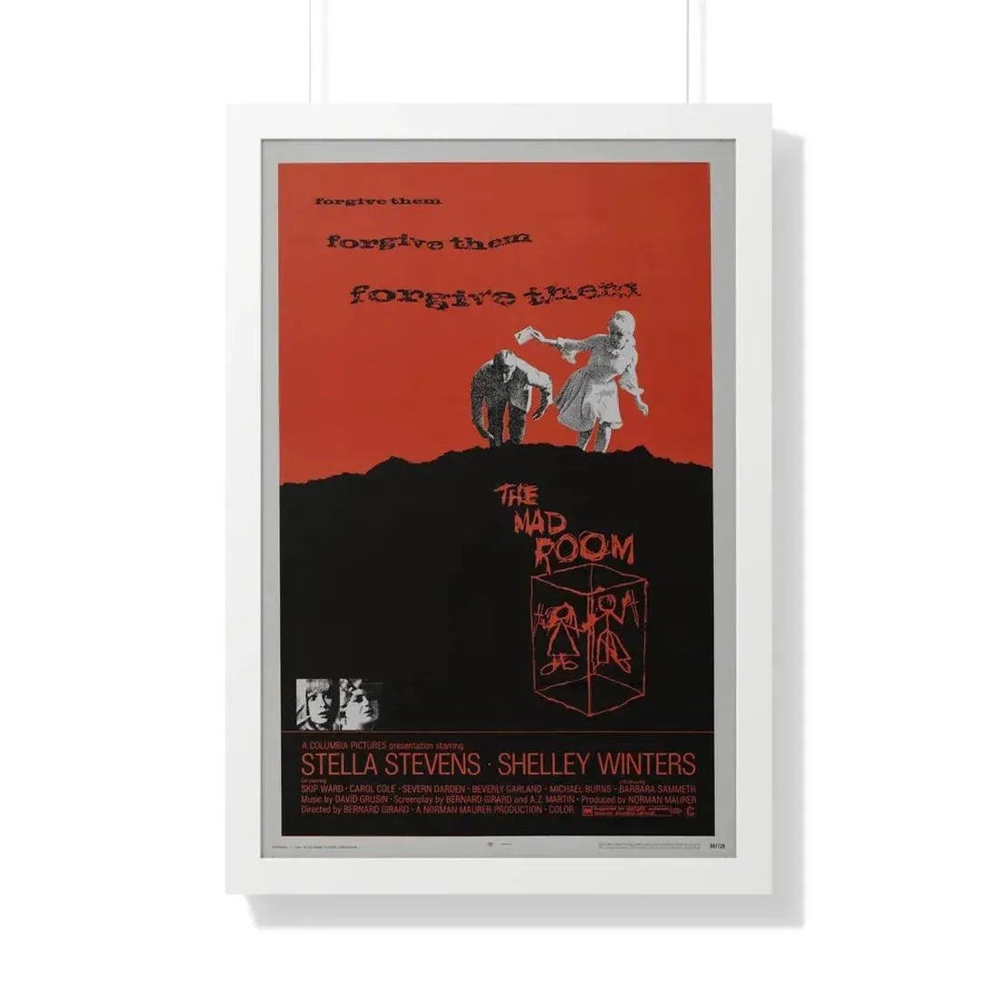 THE MAD ROOM 1969 - Framed Movie Poster 20" x 30" White - The Sticker Space